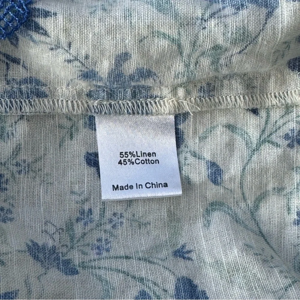 Tuckernuck Bluebird Crawford Dress Linen Blend Floral Small Boho - Picture 9 of 11